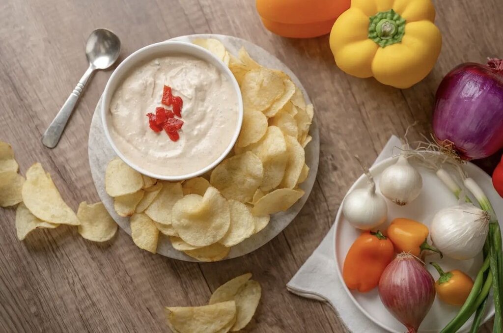 Roasted Red Pepper Boozy Dip