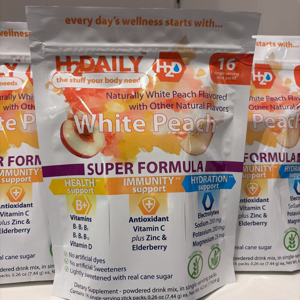 H2DAILY - WHITE PEACH - 16 STICK PACKS