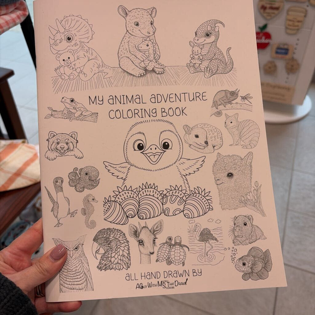 Animal Art Coloring Book - Hand-Drawn Wildlife Illustrations(GWMS)