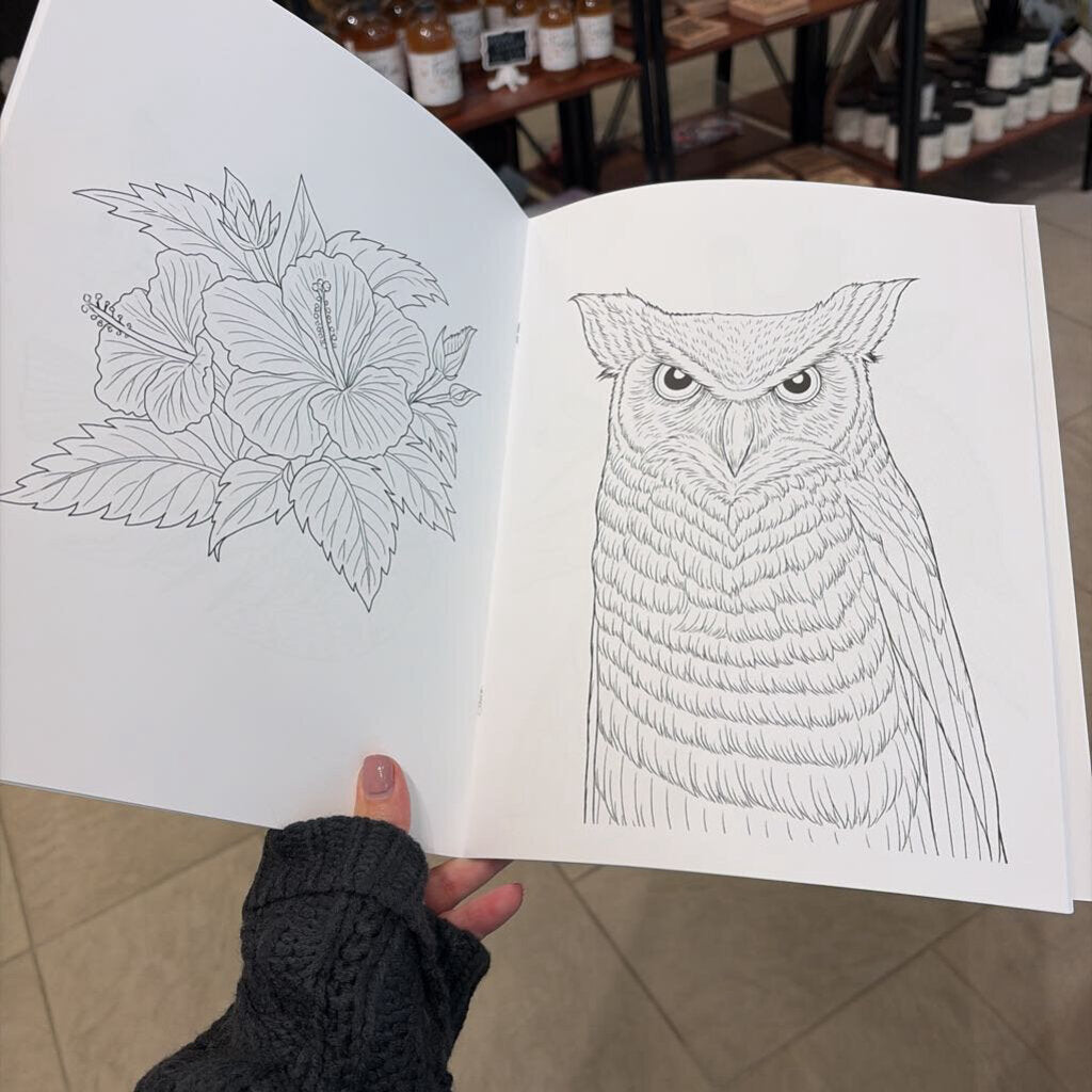 Animal Art Coloring Book - Hand-Drawn Wildlife Illustrations(GWMS)