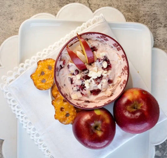 Cranberry Apple Goat Cheese Boozy Dip