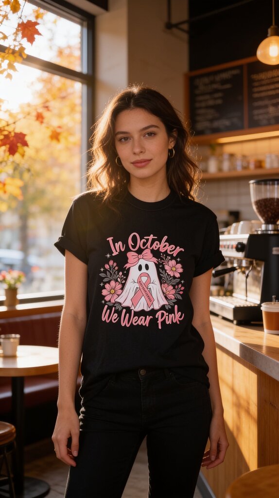 Breast Cancer Ghost T Shirt(JBB)