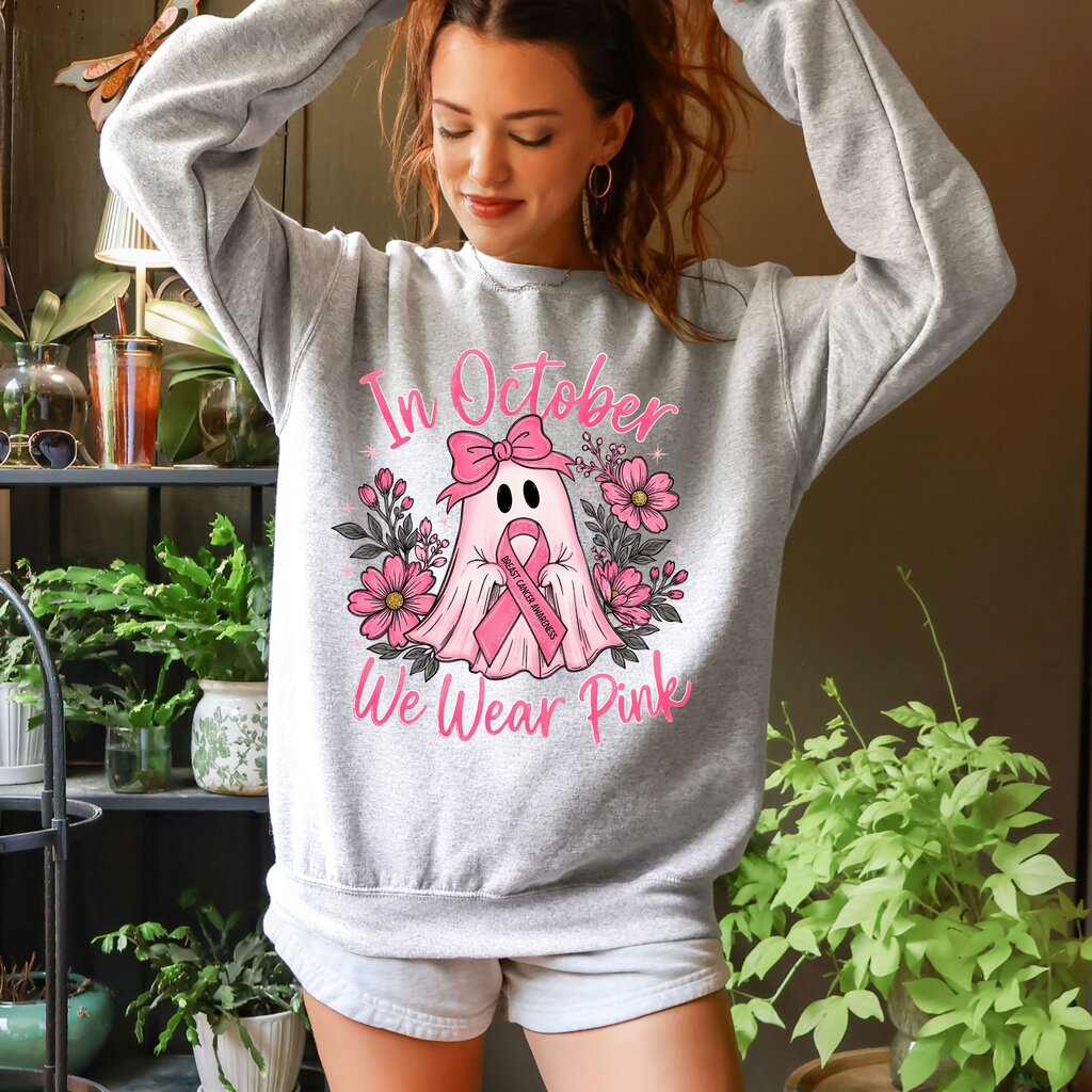 Breast Cancer Ghost Sweatshirt (JBB)