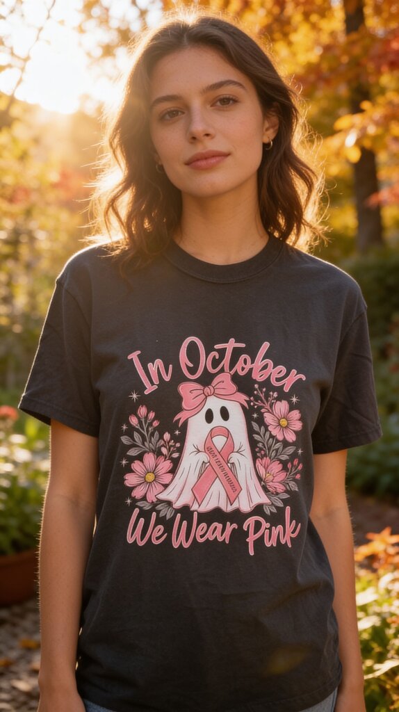 Breast Cancer Ghost T Shirt(JBB)
