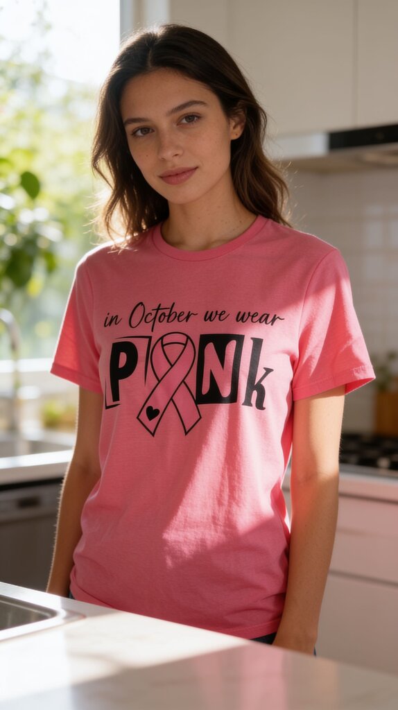 October We Wear Pink T Shirt (JBB)
